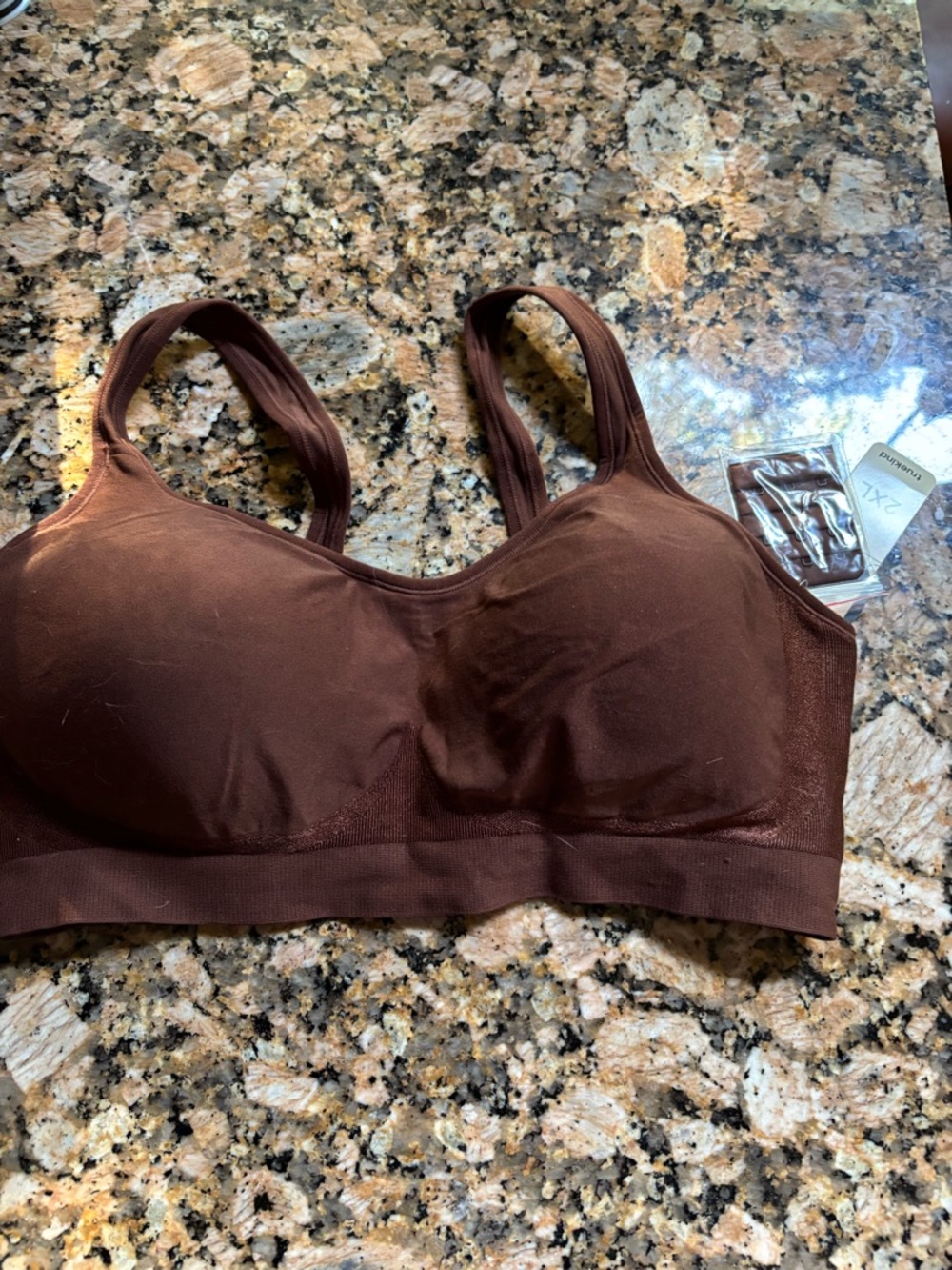 NWT Tobacco Brown Truekind Bra w Soft Padding, Great Lift w/o Underwire 2XL